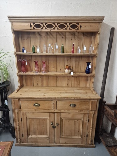 Victorian base pine dresser - pine,