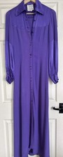VERY RARE 1970s OSSIE CLARK. Purple. Vintage Dress Size Small 8-10 .