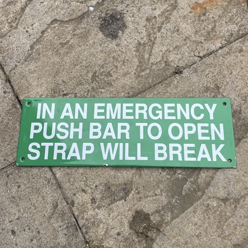 Vintage enamel sign emergency - vintage,