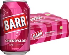 BARR since 1875, 24 Pack Cherryade, Zero No Sugar Cherry Flavoured Fizzy Drink C