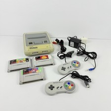 Super Nintendo SNES Console Bundle Fully Tested + 3 Games Pal Retro Gaming