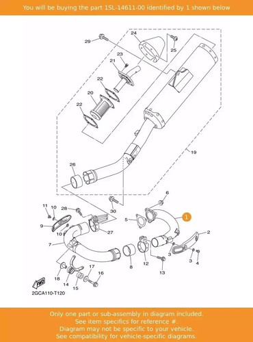 Oem yamaha pipe exhaust 1 - pipe,,