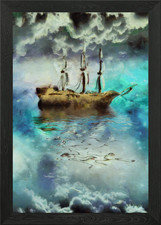 Ancient ship Framed Wall Art