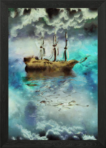 Ancient ship framed wall - ancient,