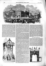 Original Old Antique Print