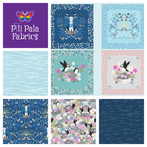 Puffin fabric rock - puffin, fabric: