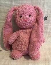 Russ Berrie Thimble Bunny Rabbit Pink Plush Soft Toy Beanie Comforter SMALL 14cm