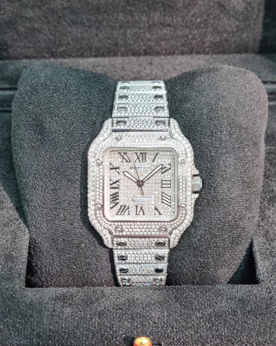 Cartier santos all diamond set - cartier,