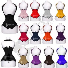 Heavy Duty Steel Boned Underbust Waist Training Corset Cotton  with Straps