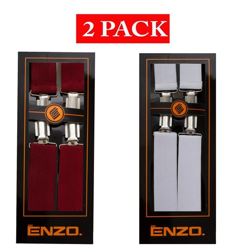 Enzo mens braces - braces, trousers