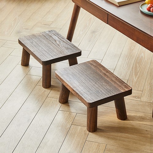 Wooden small footrest low - small,