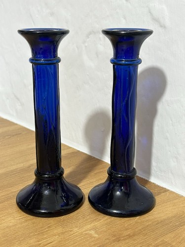 Pair vintage 1990s - pair, cobalt
