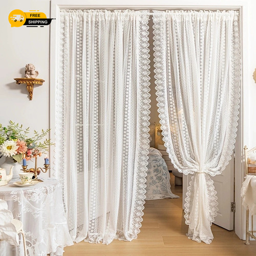 White lace sheer - lace, panel