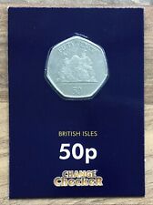 BATTLE OF TRAFALGAR 50p 2009 GIBRALTAR BRITISH ISLES CHANGE CHECKER CARDED COIN