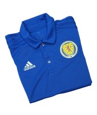 Adidas Mens Scotland Player Issue Polo Shirt / Royal Blue / RRP £35