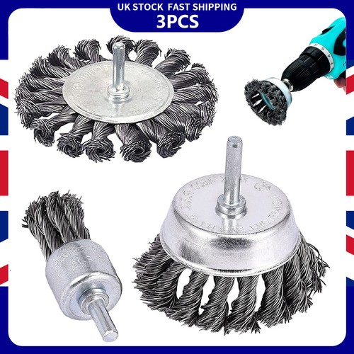 3pcs wire knot brush - 3pcs, drill