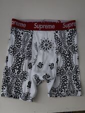 FW22 Supreme Hanes bandana boxer briefs New Underwear Size S Small White Shorts 
