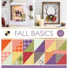 Fall Basics 12" x 12" Premium Cardstock DCWV  Stack - 36 autumnal sheets