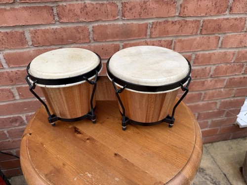 Vintage wooden bongos - vintage,