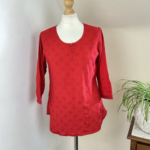 Fabindia red top size 10 - red,