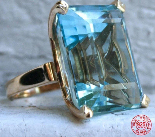 925 sterling silver aquamarine - silver,