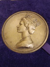 Queen Elizabeth II Silver Jubilee Medal 925 Sterling Large 61mm Only 1000 Minted