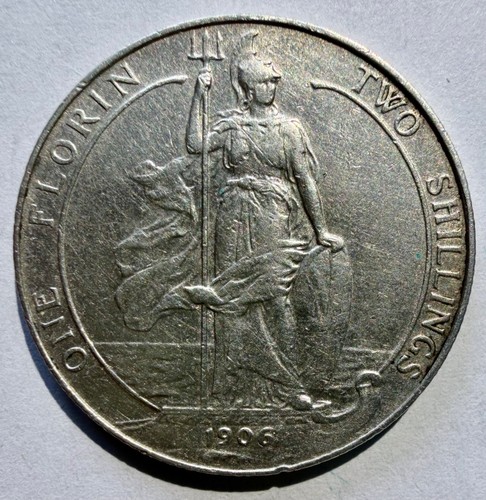 1906 edward vii silver florin - edward,