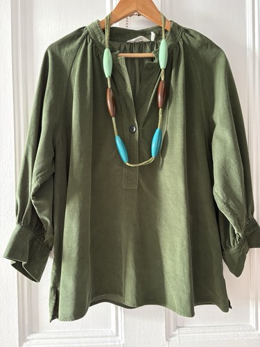 Toast olive green artist smock - olive,