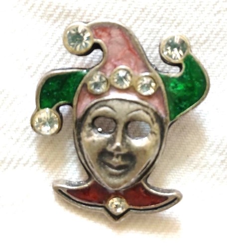 Vintage jester face mask - jester,