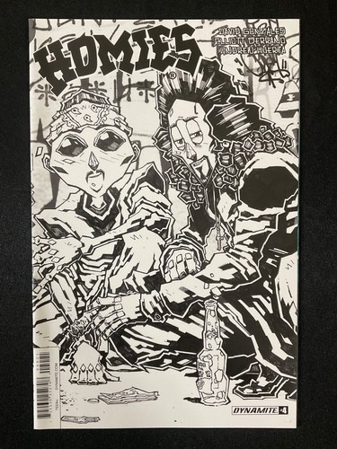 Homies variant cover - b&w,