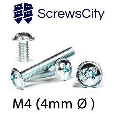 M4 / 4mm Handle Screws All Lengths CUPBOARD DOOR / DRAWER KNOB BOLTS