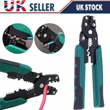 UK Ratchet Crimper Plier Cable Wire Electrical Crimp Tool Terminals Crimping Set