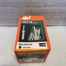 6mm x 65mm QUALITY SPIT HIT M SCREW FRAME ANCHOR FIXINGS WITH SCREWS Qty 100 P8