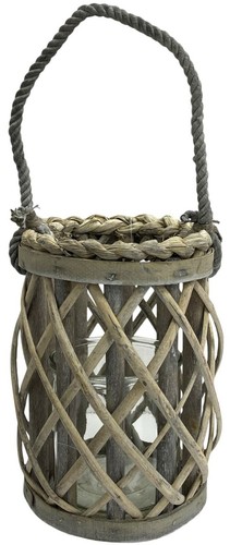 Wooden cage lantern pillar - cage,