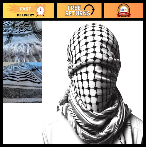 Handmade 47x47 inch keffiyeh - handmade,