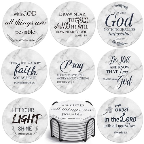 Ceramic coasters with - ceramic, bible