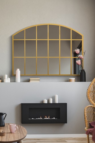 Large gold frame arch over - gold,