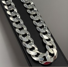 Xl Heavy Large Sterling Silver Heavy Men's Curb Chain - 22 inch SOLID 925 SILVER