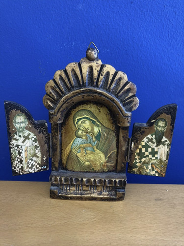 Hand made religious icon - made,