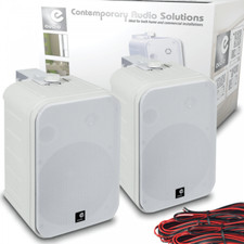 White Mini PA Speakers 200w