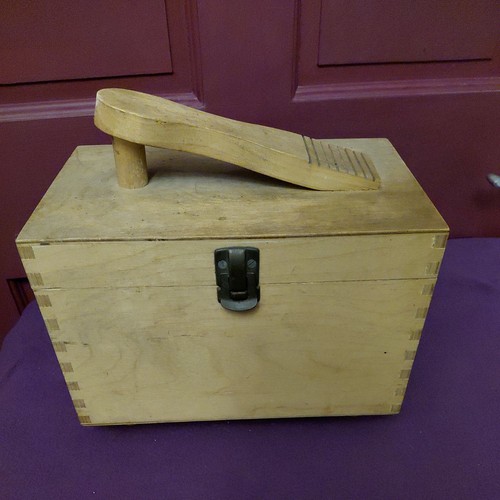 Vintage wood shoe - box,