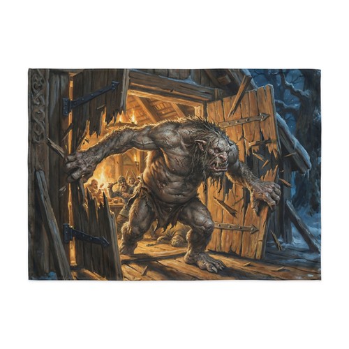 Viking mead hall tapestry - viking,