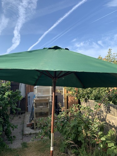 Green market parasol - green, with