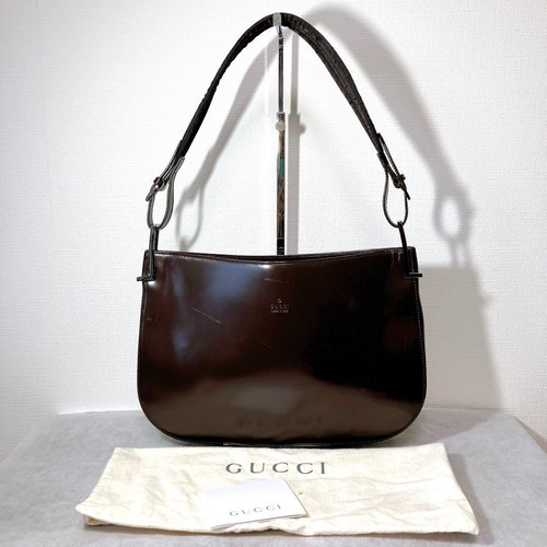 Gucci vintage brown patent - gucci,