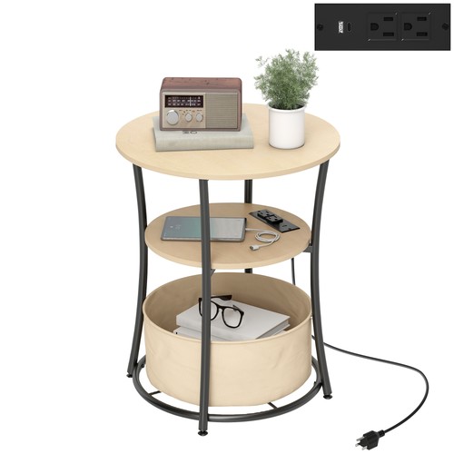 Homcom side table with - side,