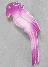 Vintage Brooch Pin Parrot 1980s Novelty Plastic Purple Rhinestone Eye Ladies 80s