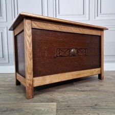 Antique Style Vintage Wooden Blanket Box Mule Chest Trunk Storage Table Coffer