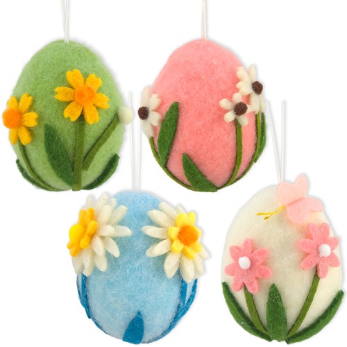 Large felt hanging easter tree - felt,