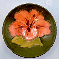 Moorcroft Pink Hibiscus Green