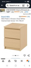 Ikea MALM Chest of 2 Drawers